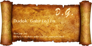 Dudok Gabriella névjegykártya